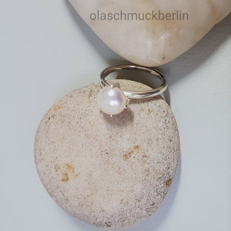 Silberring mit Süßwasserperle