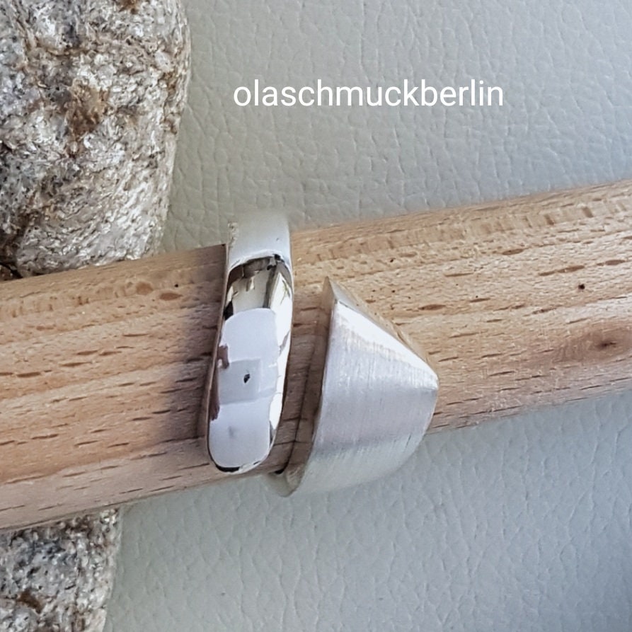 Massiver handgefertigter Silberring