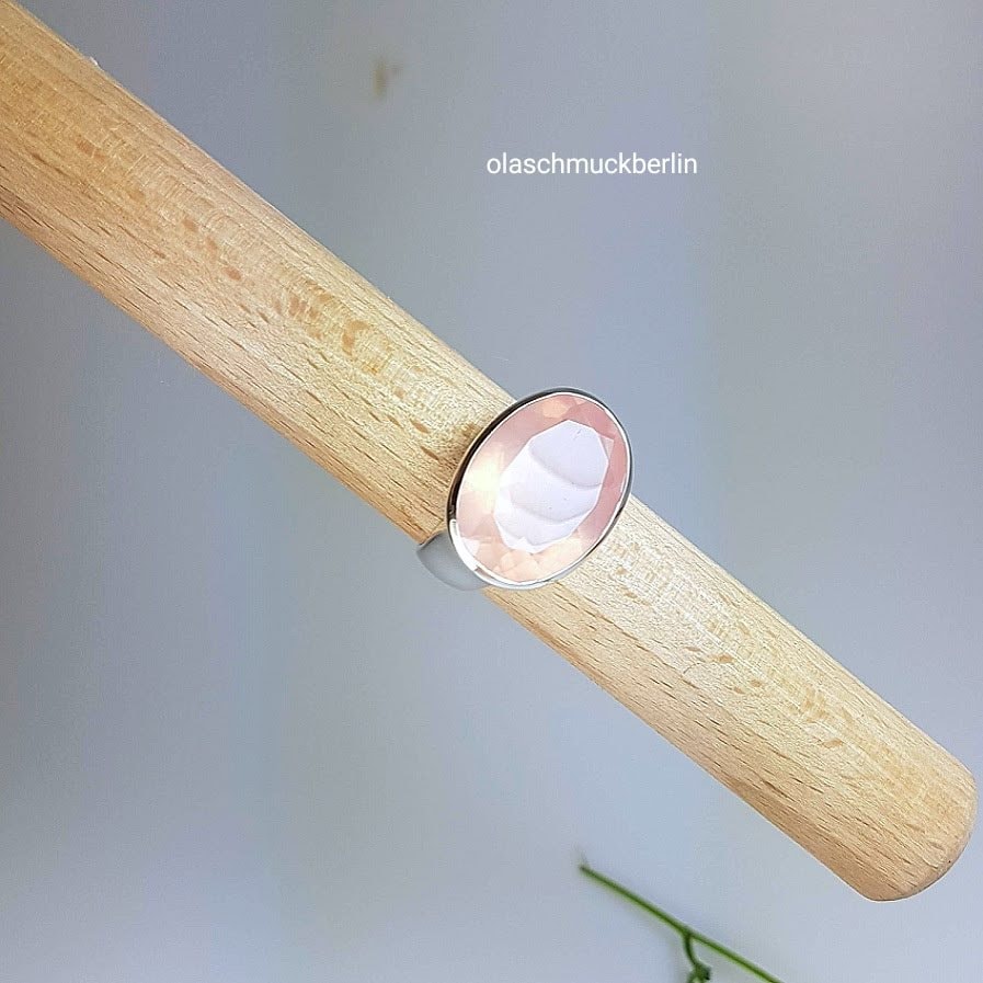 Silberring mit Rosenquarz