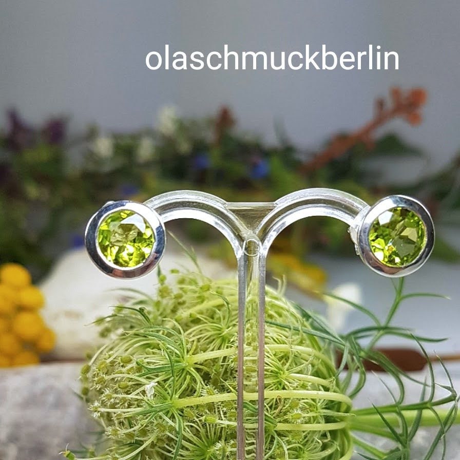 Silberohrstecker mit Peridot