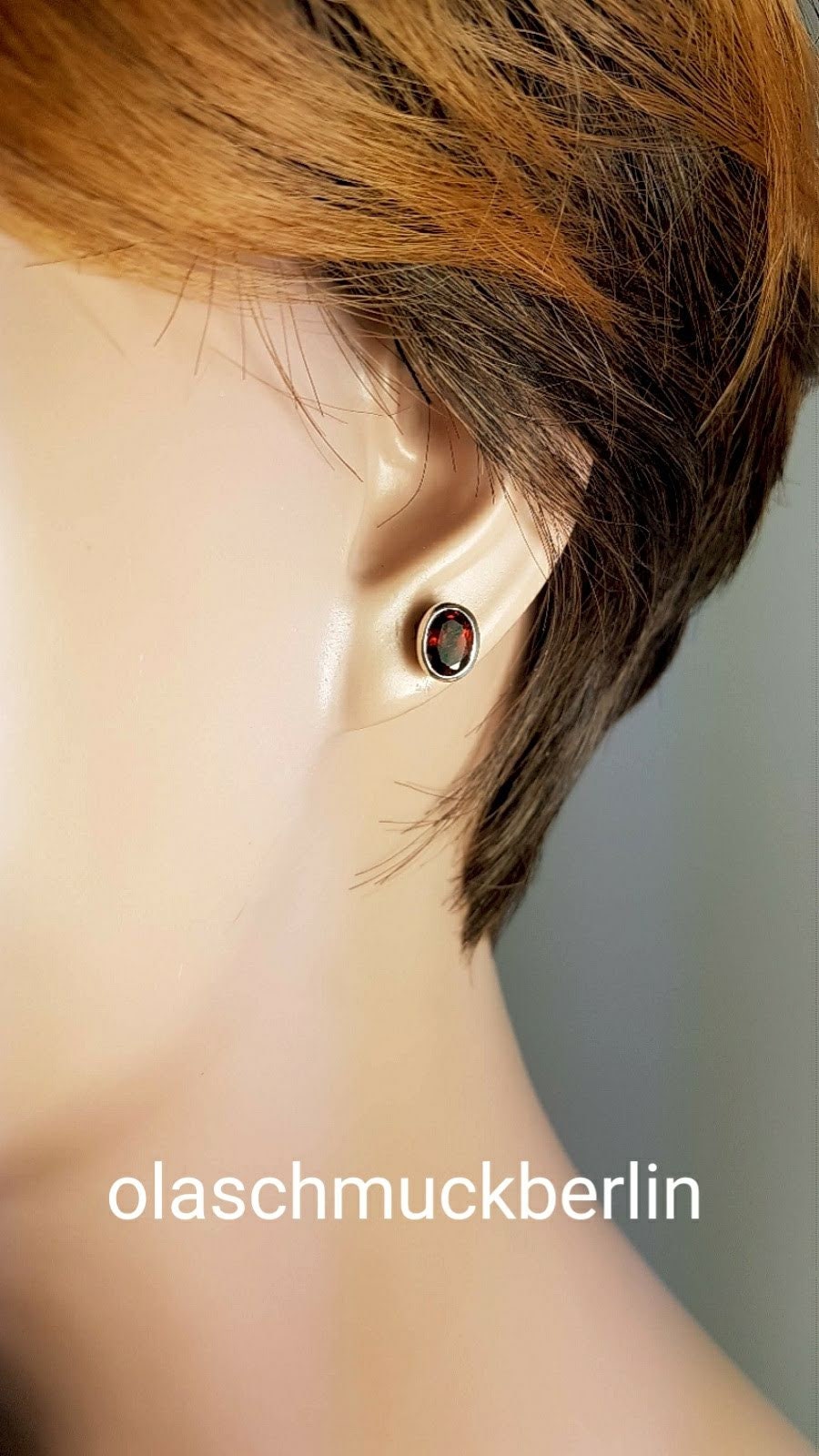 Silberohrstecker mit Granat