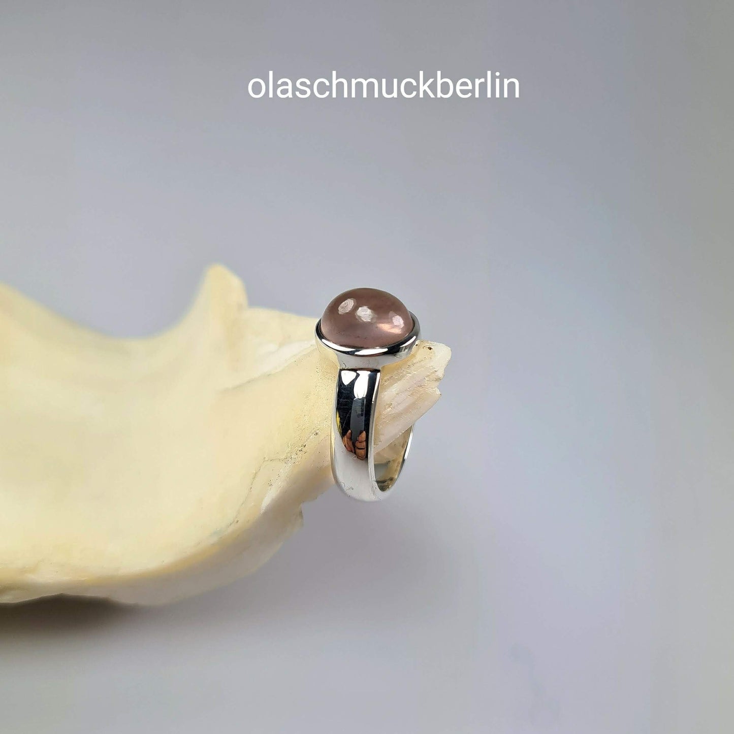 Silberring mit Rosenquarz