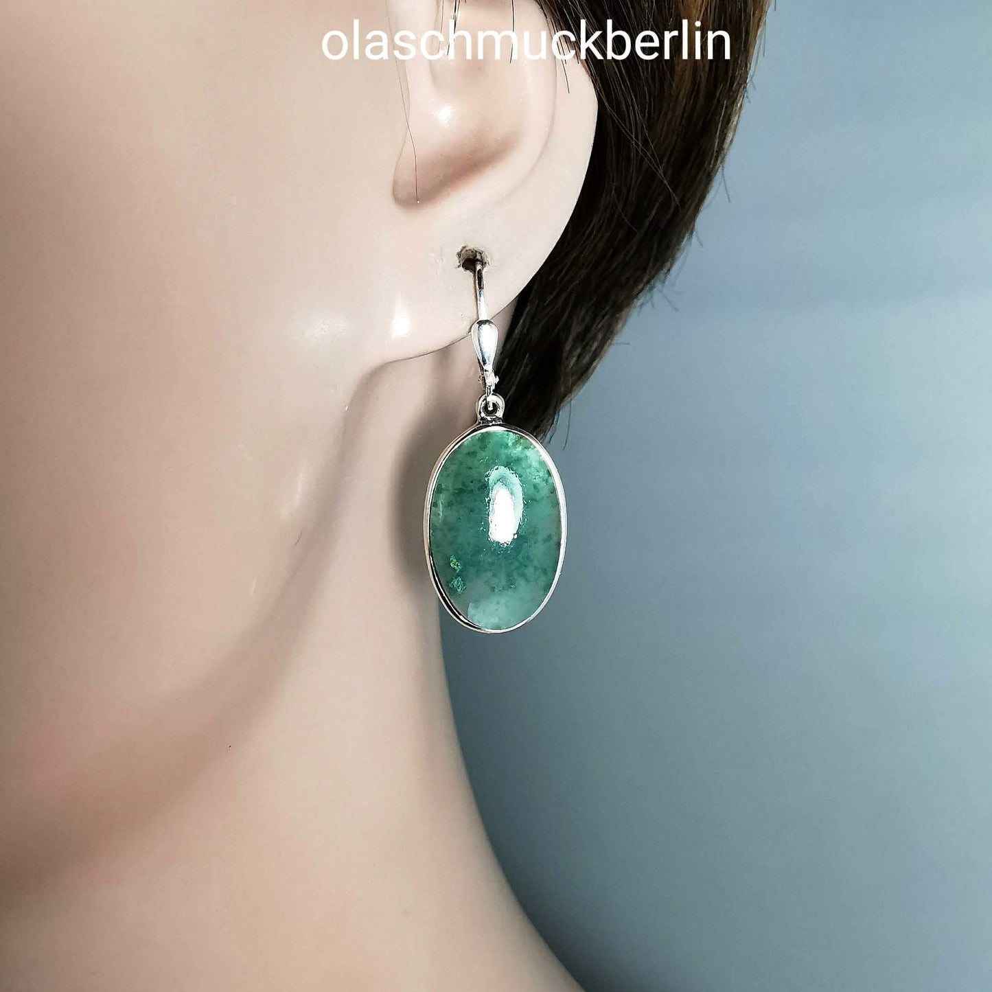 Silberohrhänger mit Aventurin