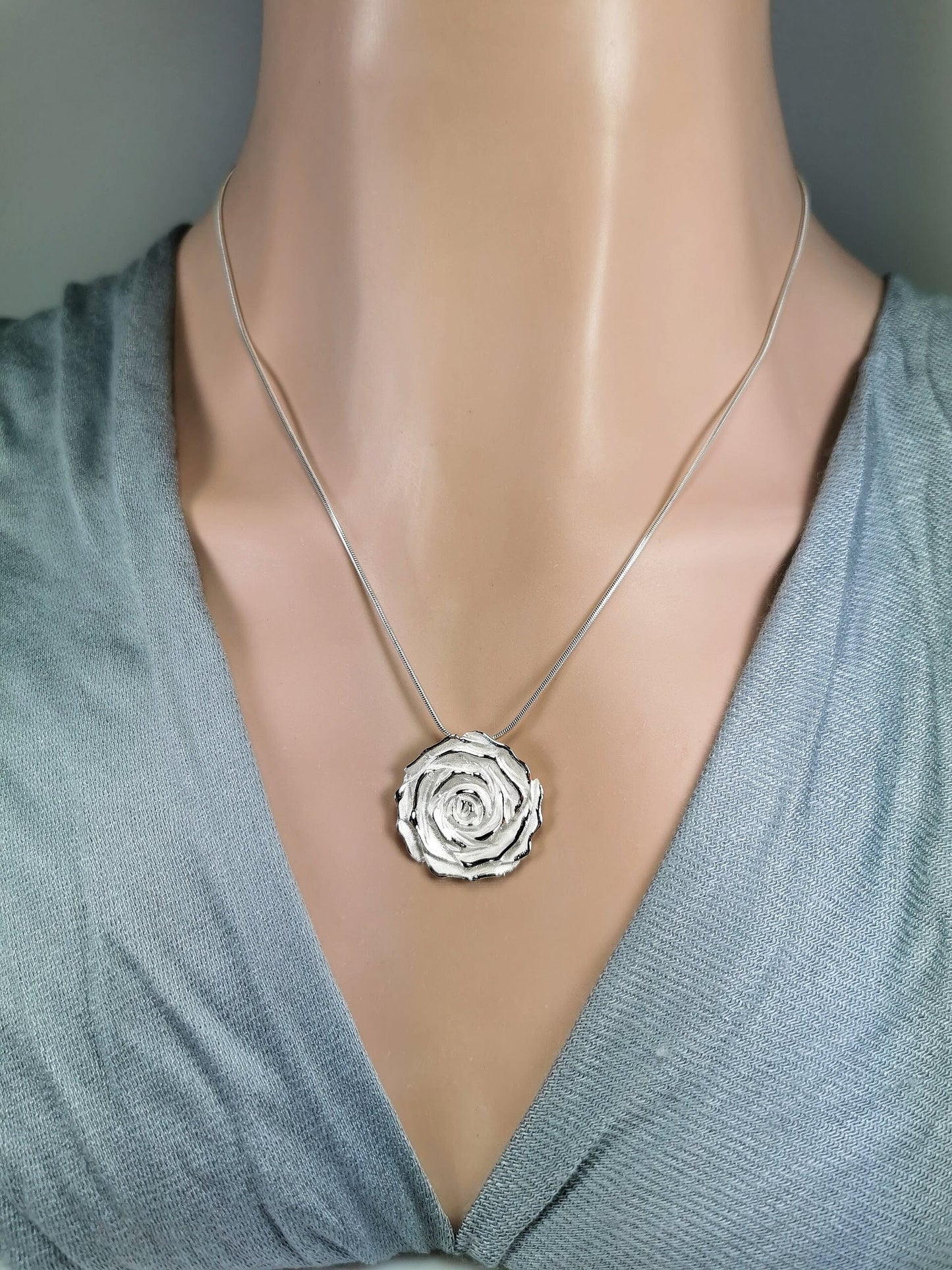 Silberanhänger Rose