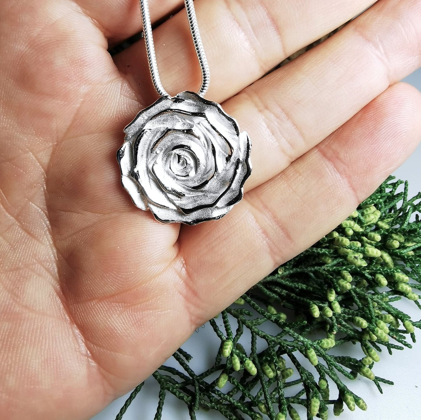 Silberanhänger Rose