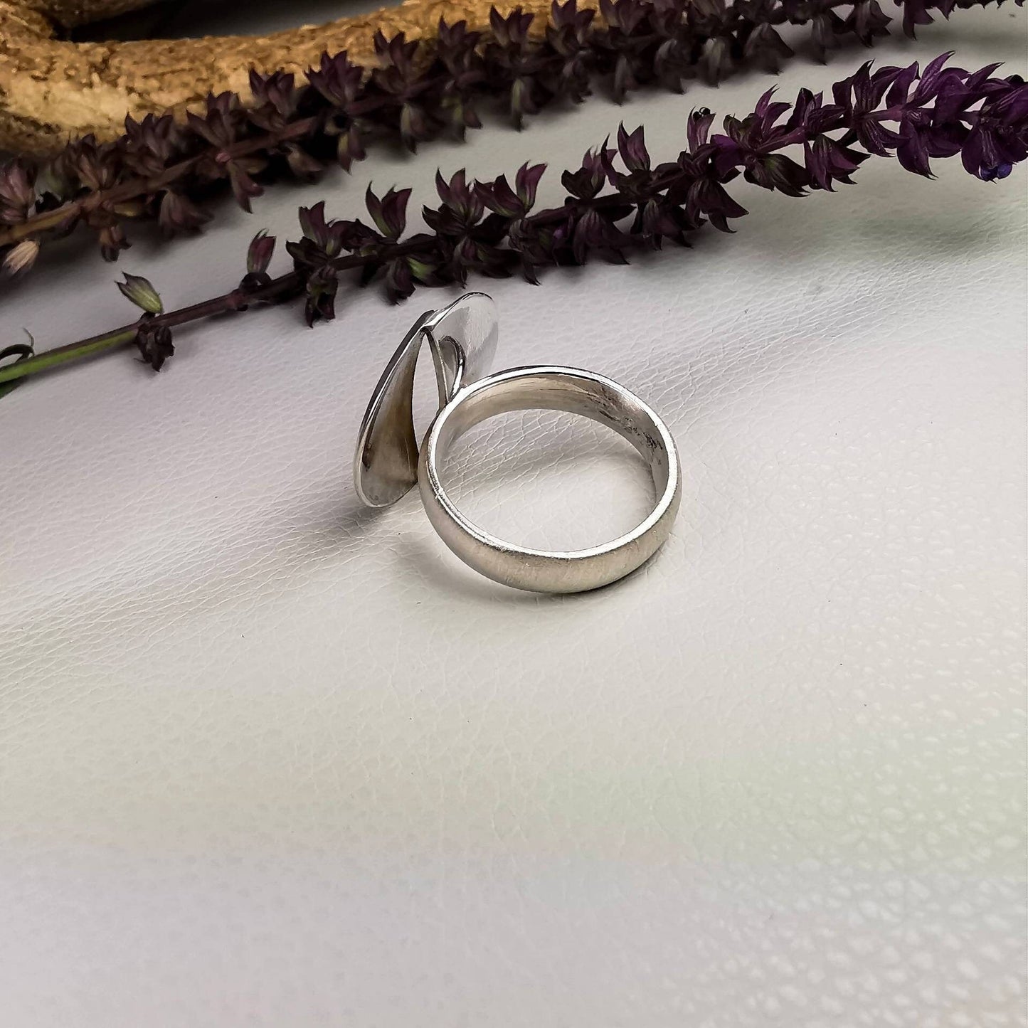 Handgefertigter Silberring -bicolor-