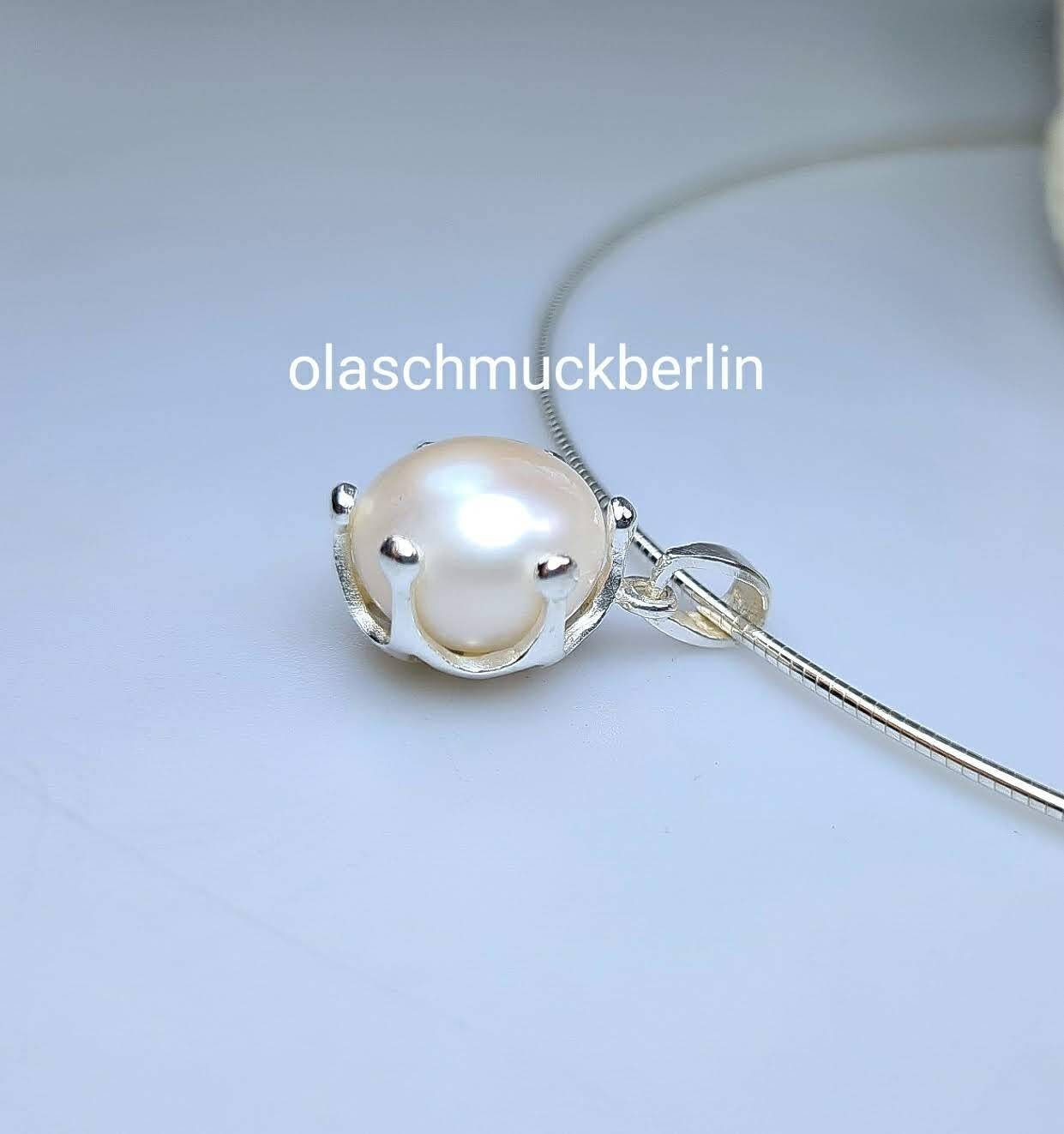 Silber Anhänger mit Süßwasserperle
