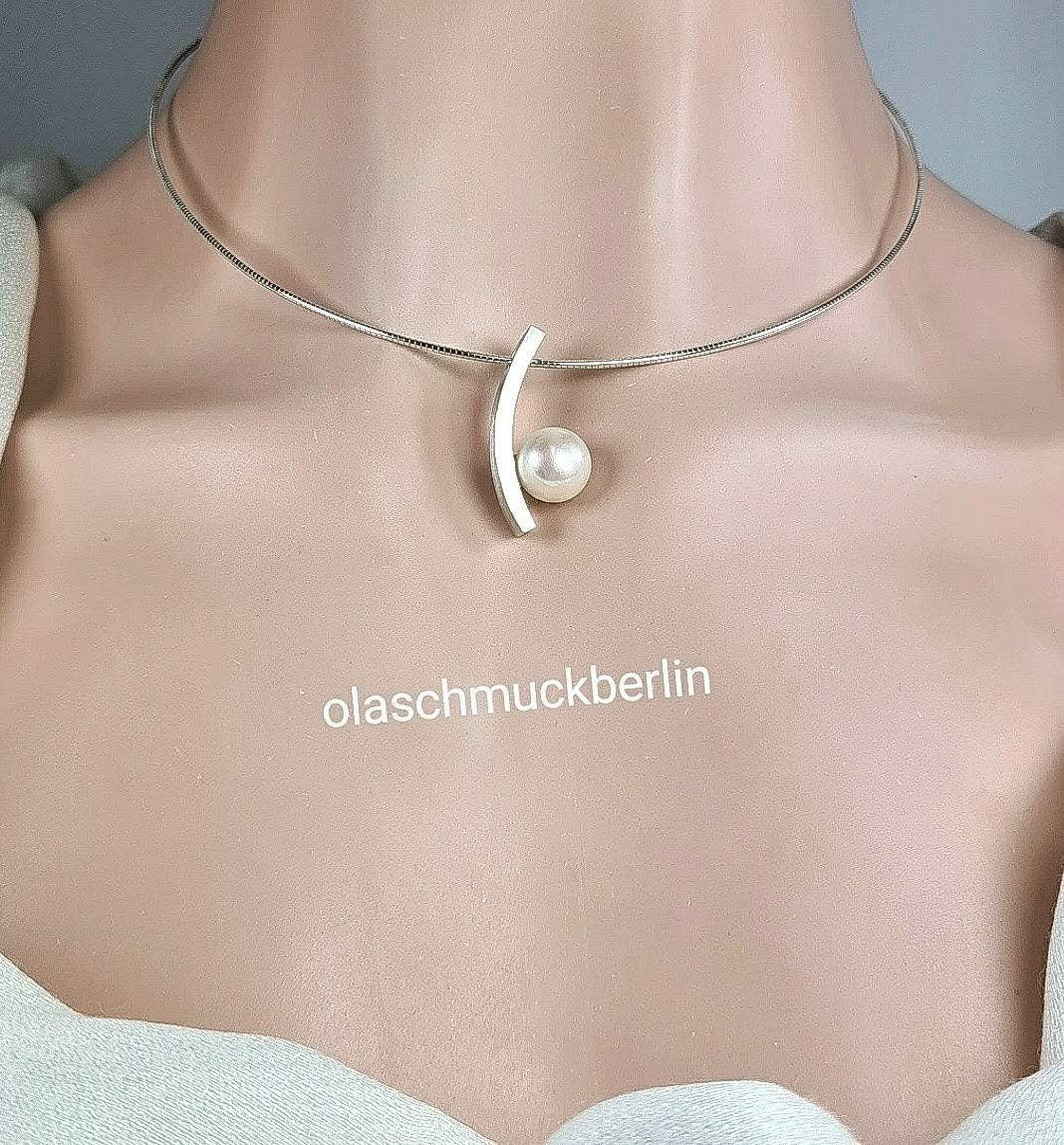 Silber Anhänger mit Süßwasserperle