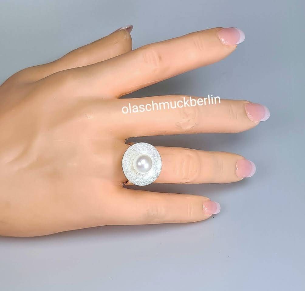 Silberring mit Süßwasserperle
