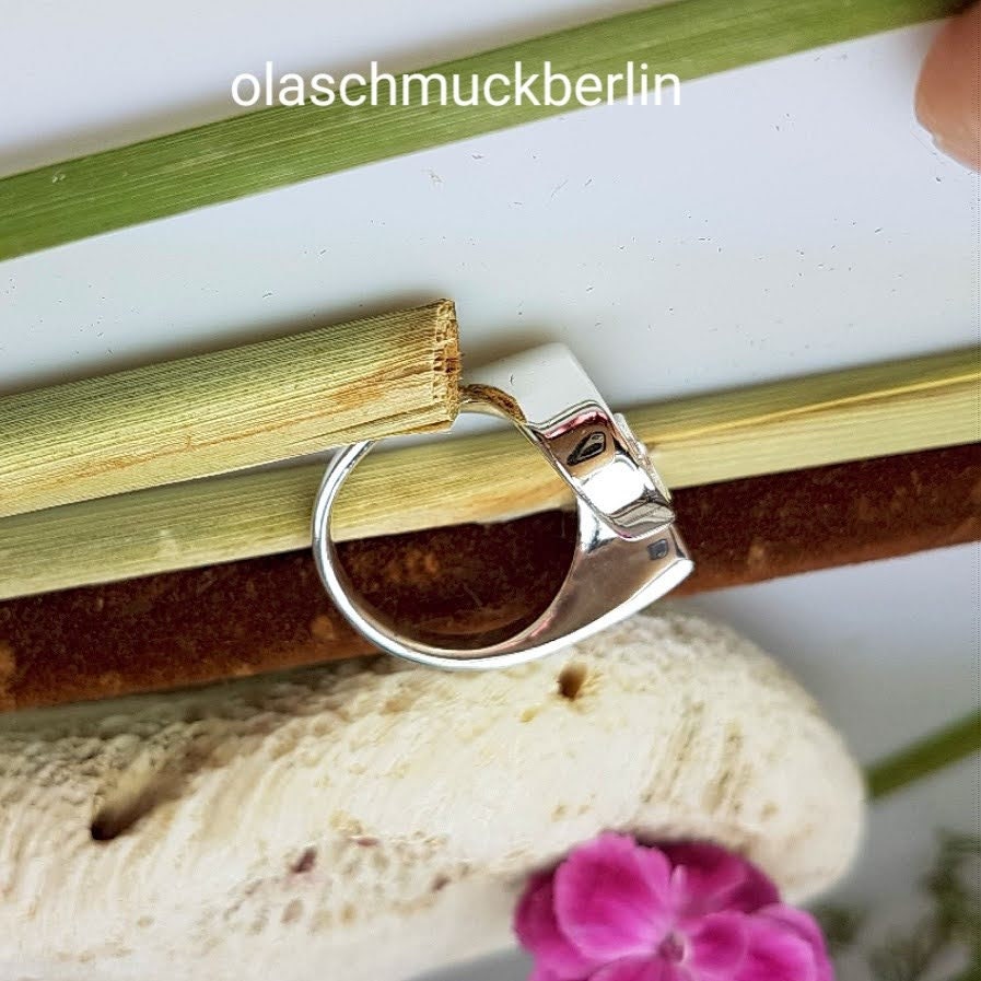 Handgefertigter massiver Silberring -Spirale-