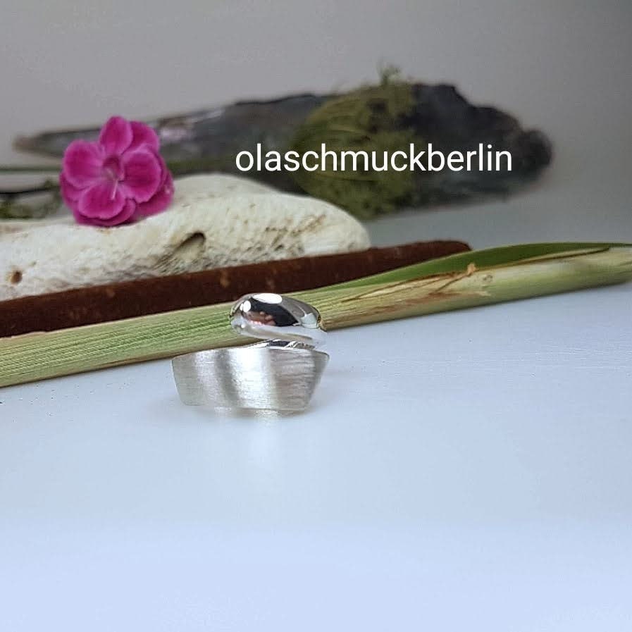 Massiver handgefertigter Silberring
