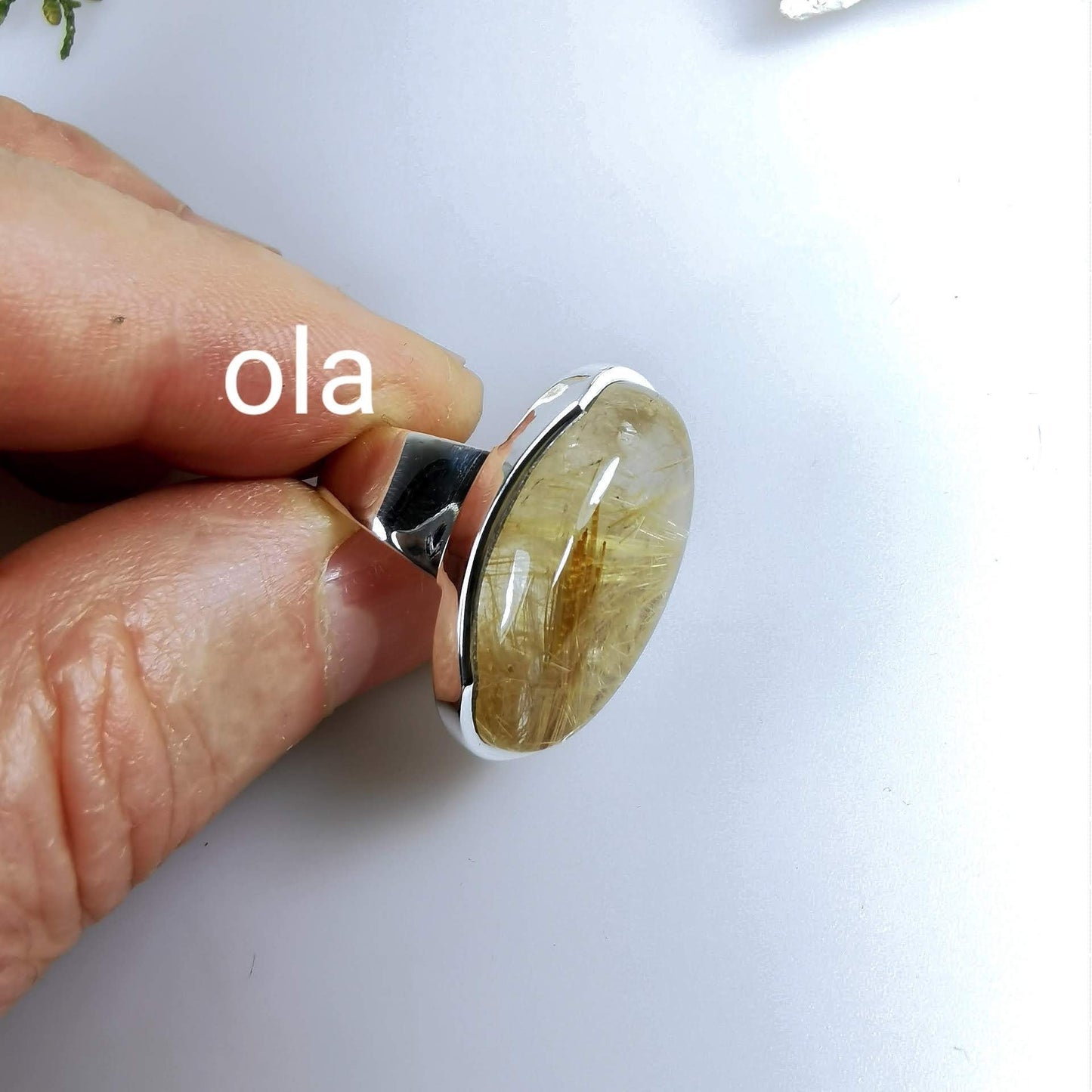 Silberring mit Rutilquarz
