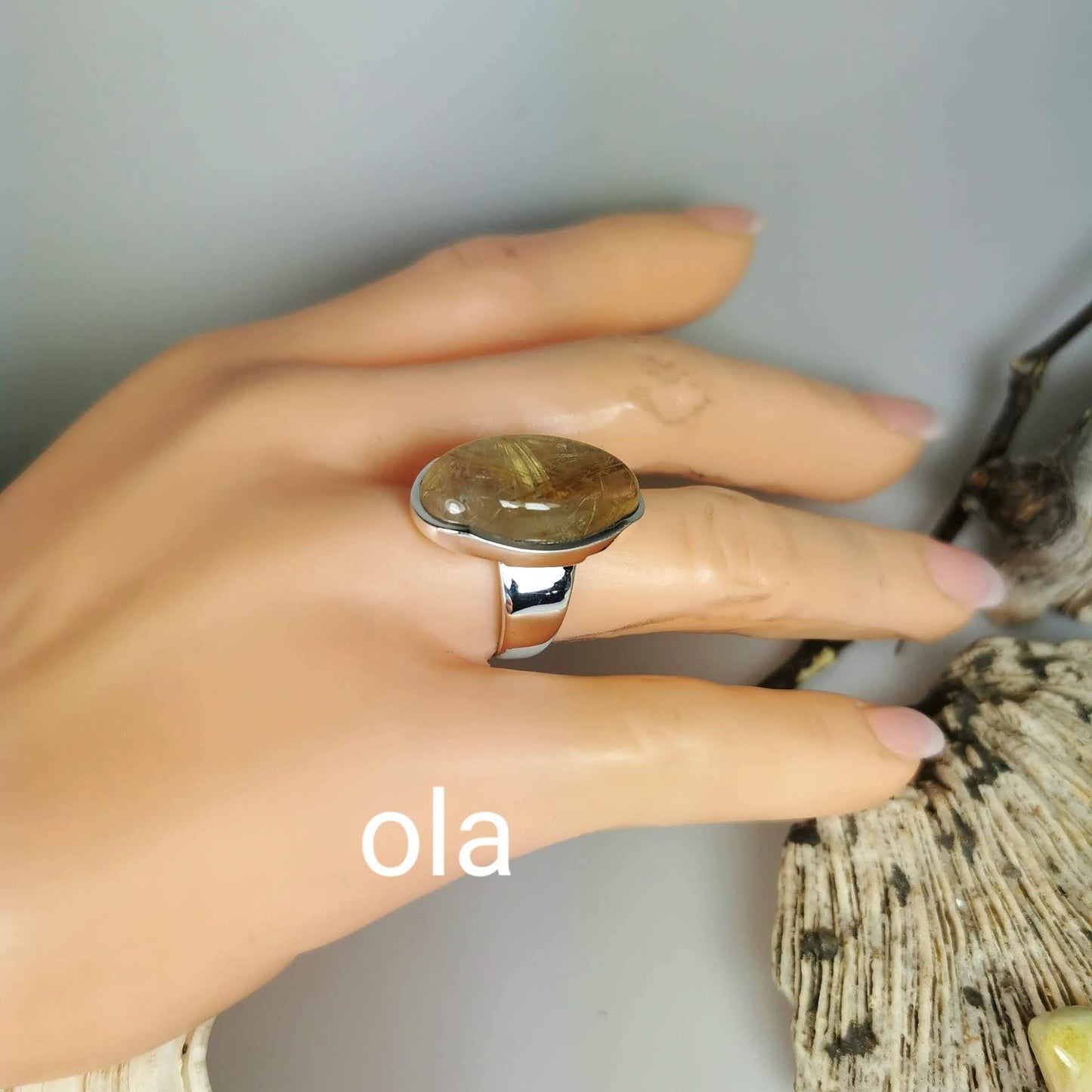 Silberring mit Rutilquarz