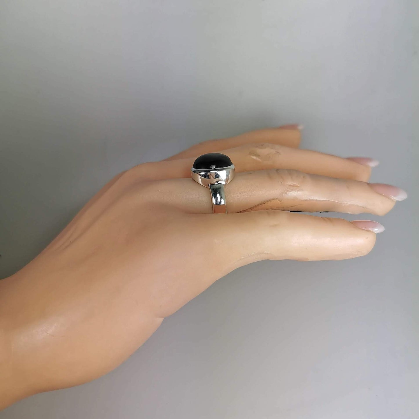 Silberring mit Onyx