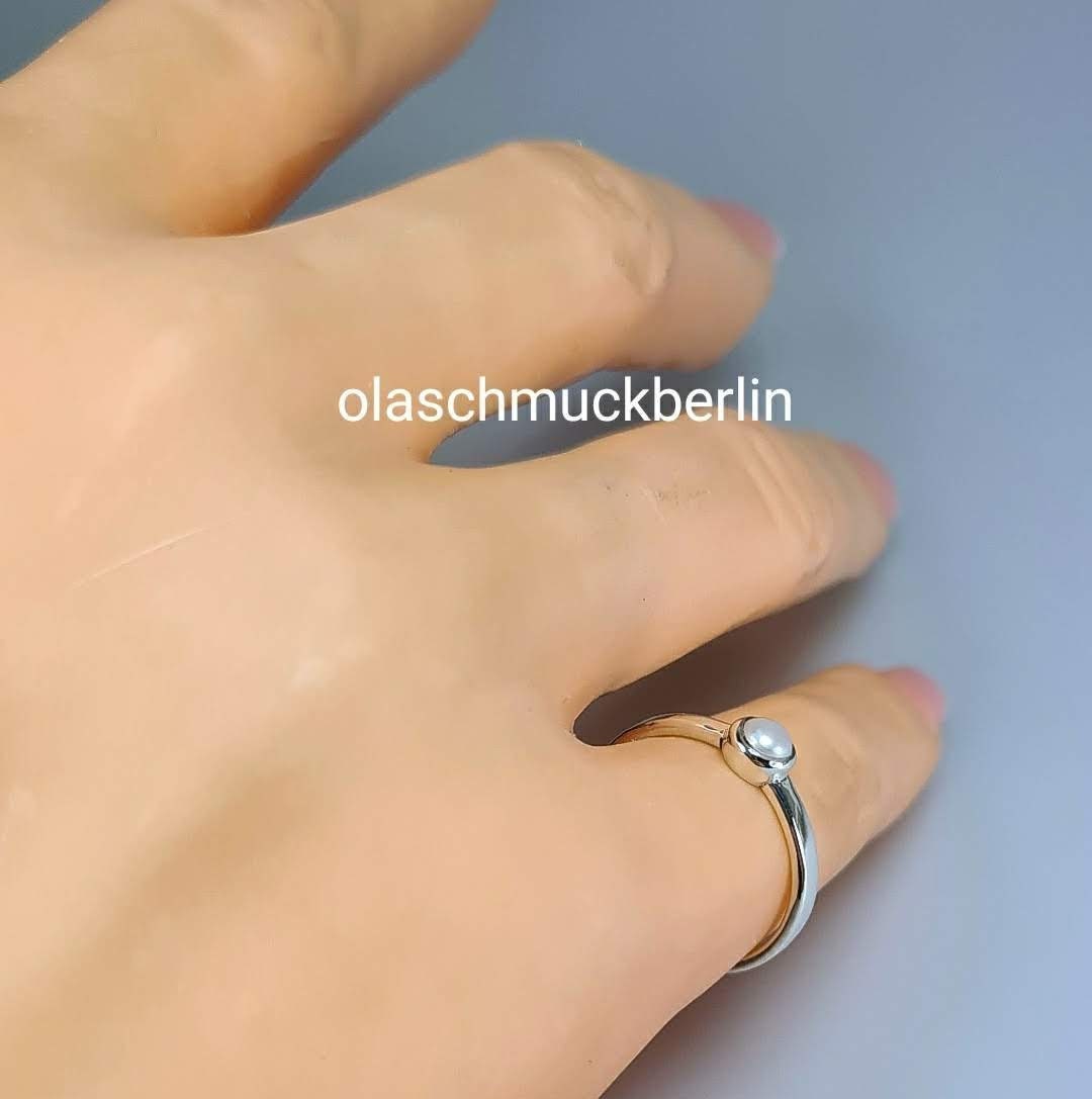 Silberring mit Süßwasserperle