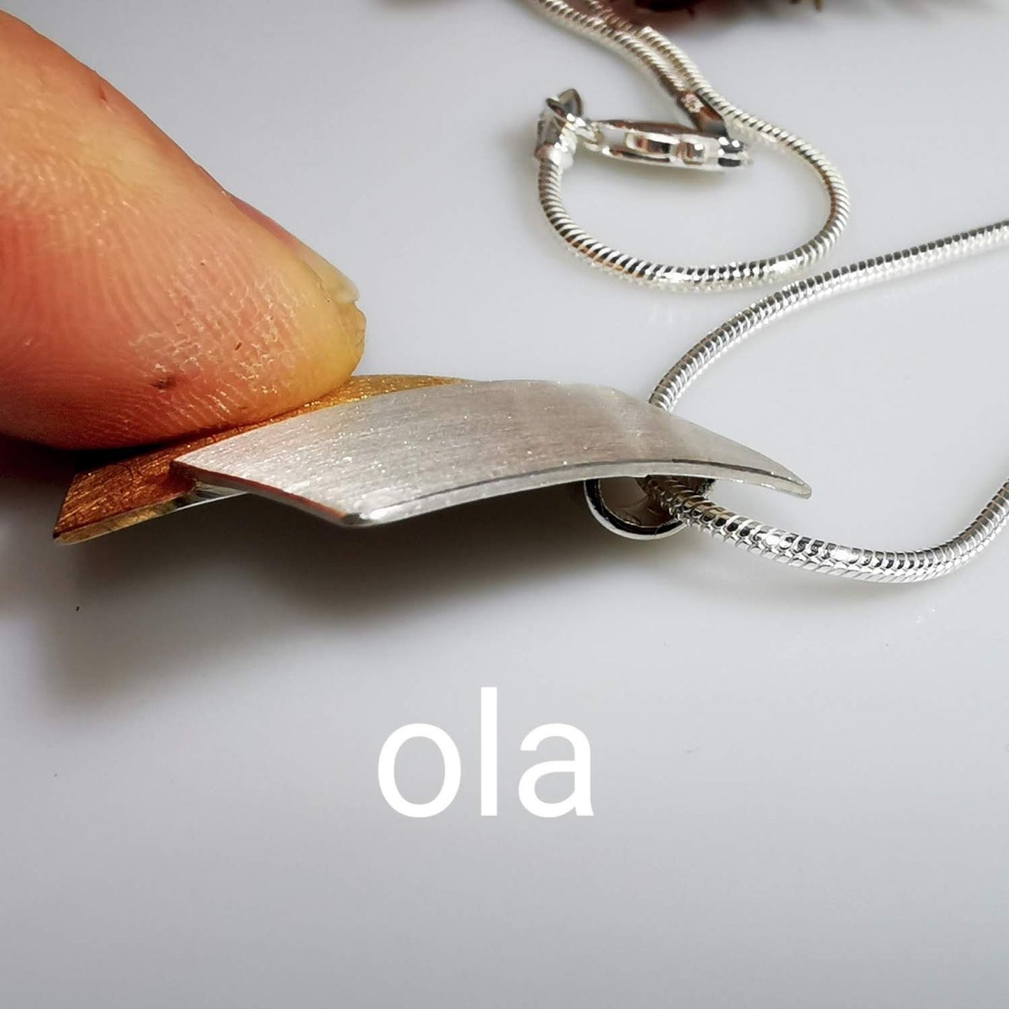 Handgefertigter Silberanhänger -bicolor-