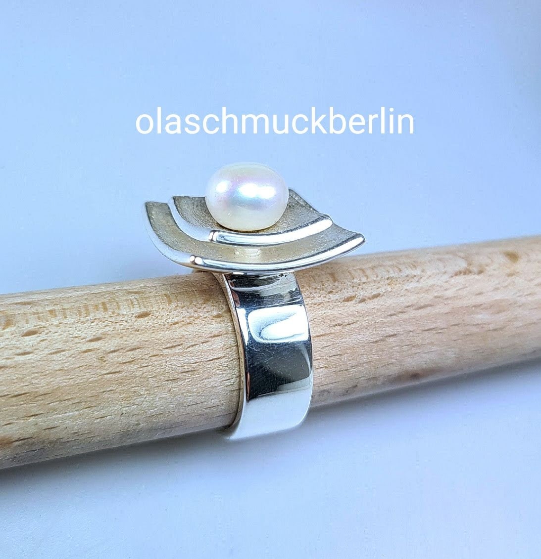 Silber Ring mit Perle