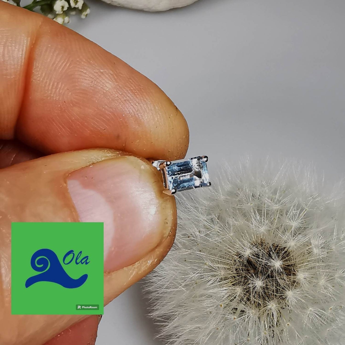 Topas Ohrstecker in Silber gefasst
