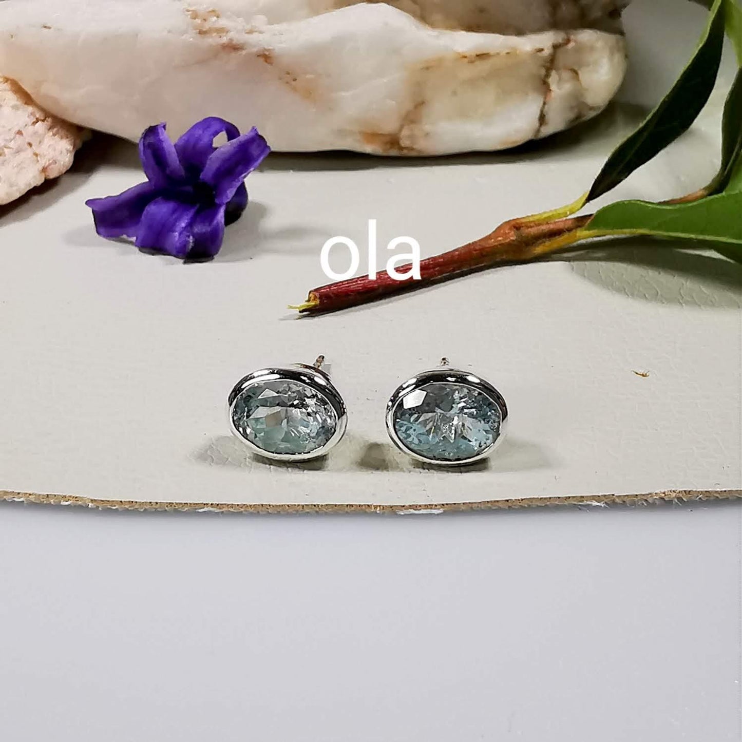 Topas Ohrstecker Silber 925