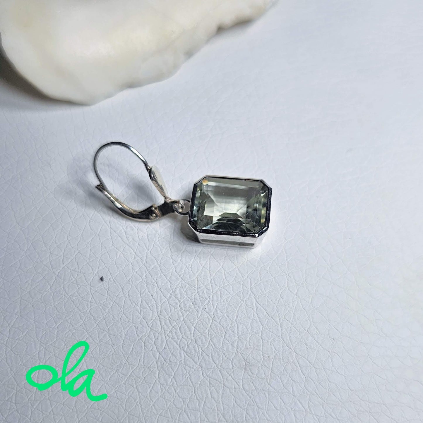 Silberohrringe mit Prasiolith