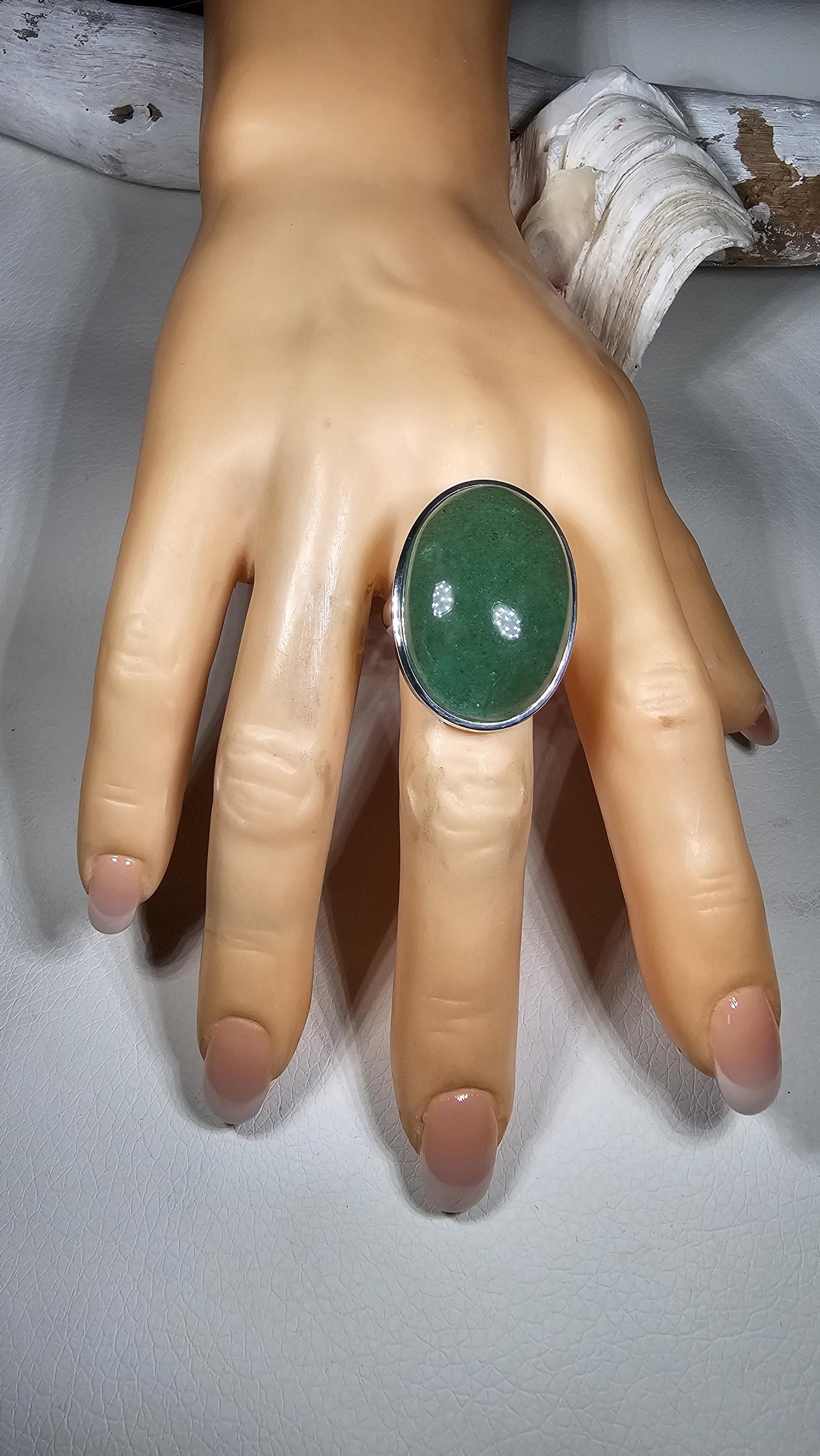 Ring grüner Aventurin aus Silber 925