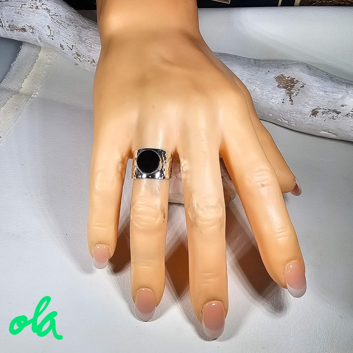 Onix Ring aus 925 Silber