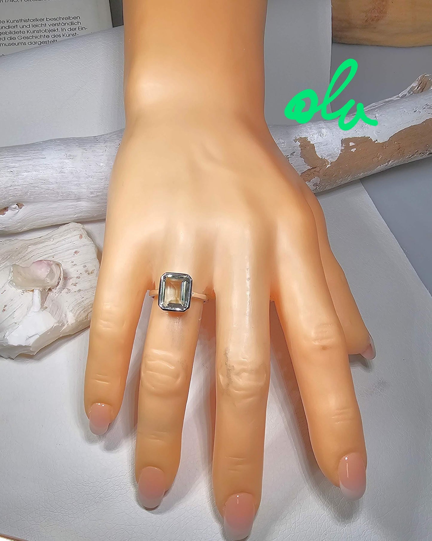 Prasiolith Ring aus 925 Silber