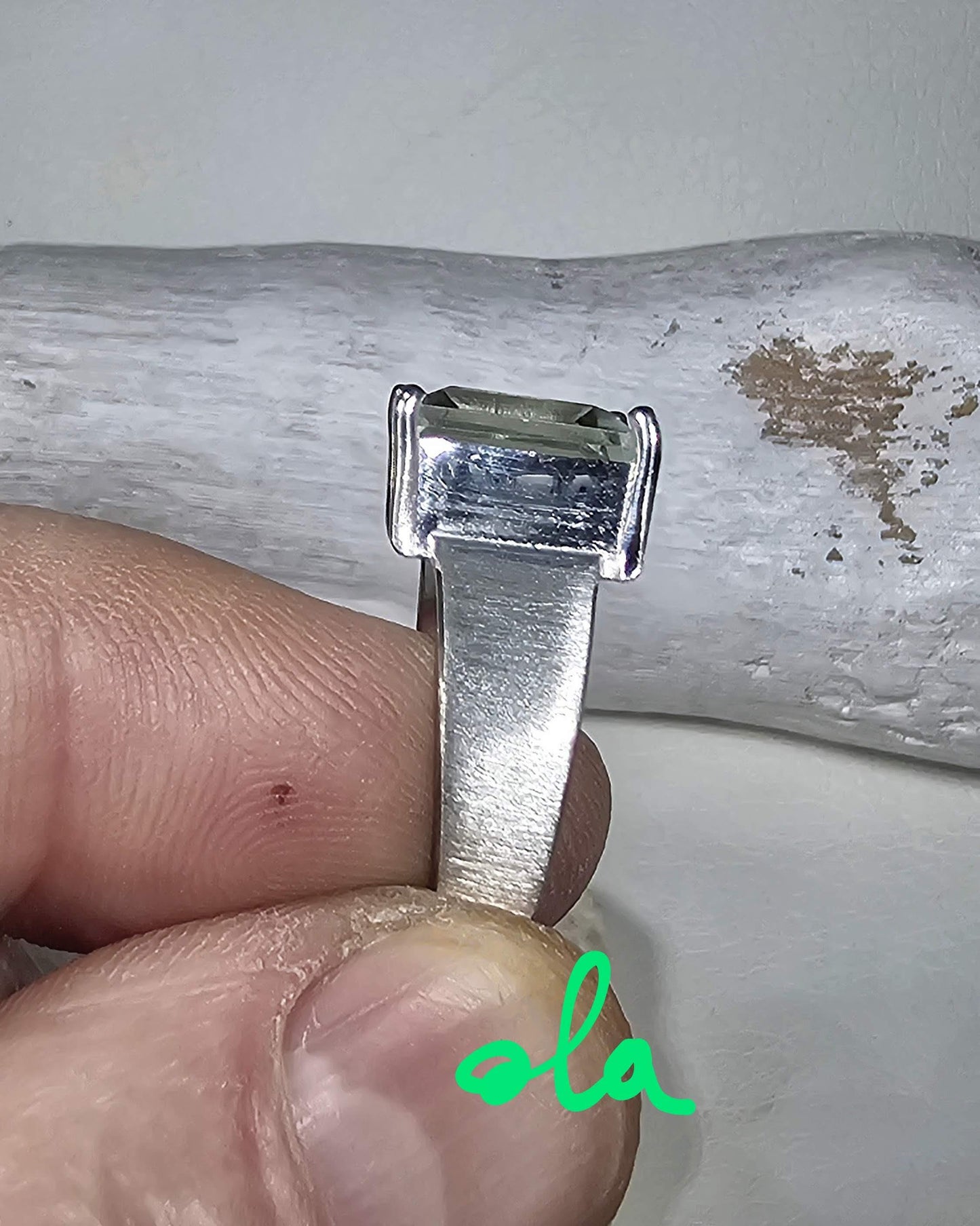 Prasiolith Ring Silber 925