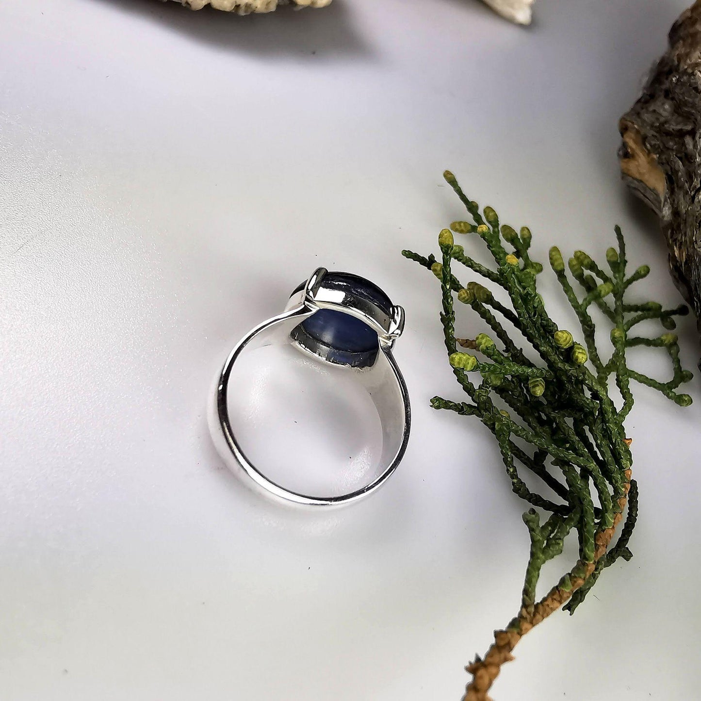 Kyanit Ring in 925 Silber gefasst