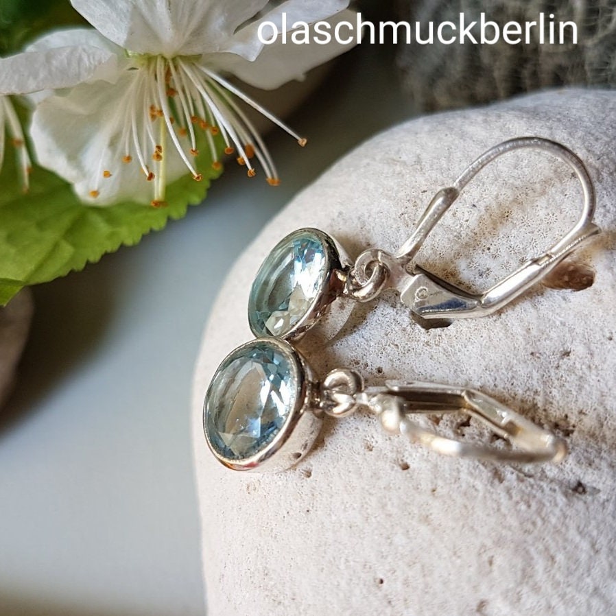 Silberohrringe mit Topas