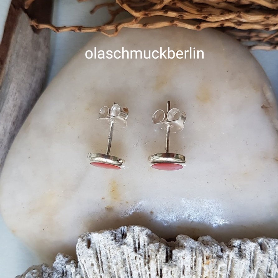 Silberohrstecker mit Kunstharz