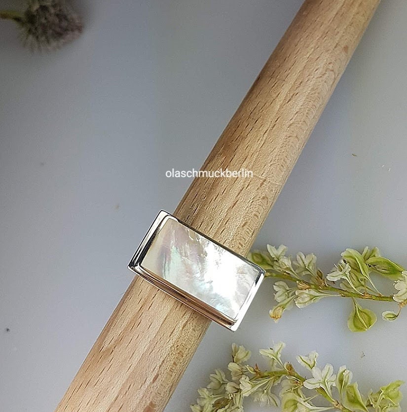 Silberring mit Perlmutt