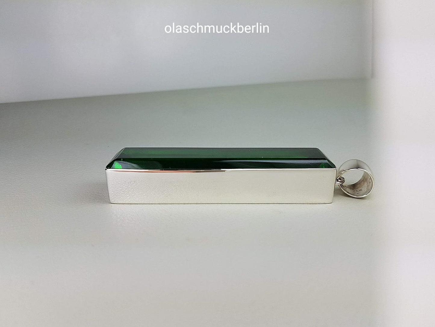 Grüner Obsidian Anhänger Silber 925