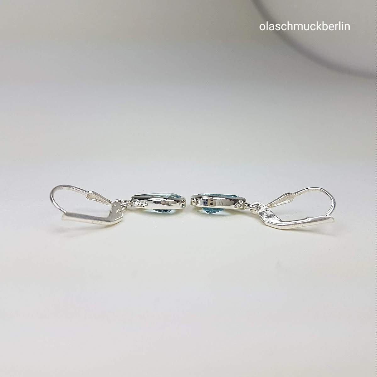 Silberohrhänger mit Topas