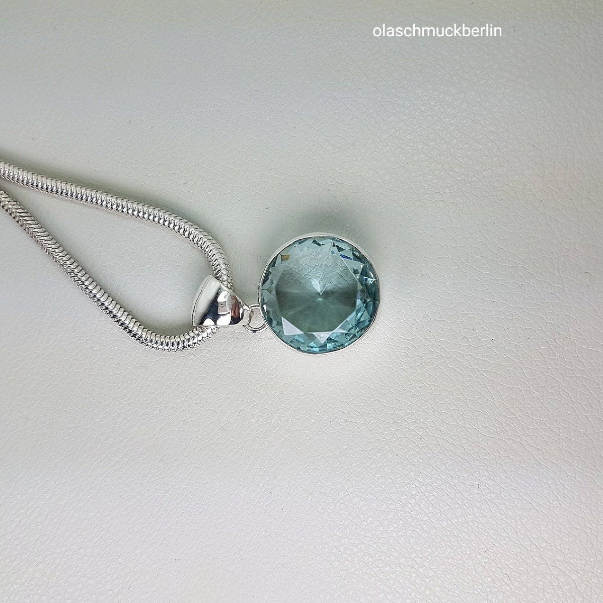 Handgefertigte Silberanhänger mit Obsidian // 2,0