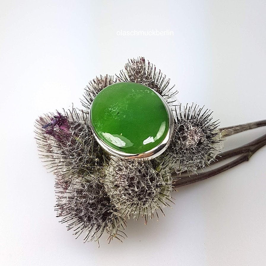 Silberring mit Jade