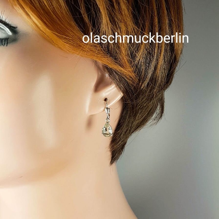 Silberohrhänger mit Prasiolith