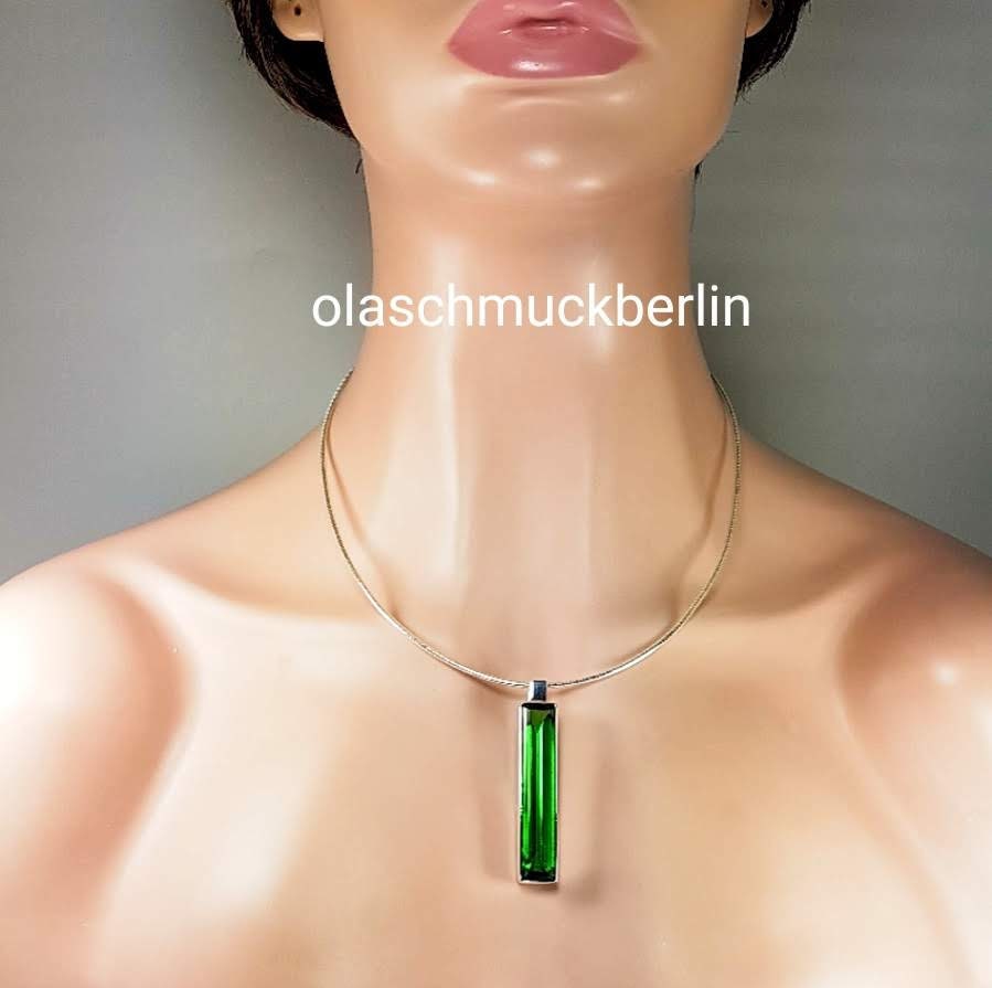Handgefertigter Silberanhänger mit Obsidian // 2,0