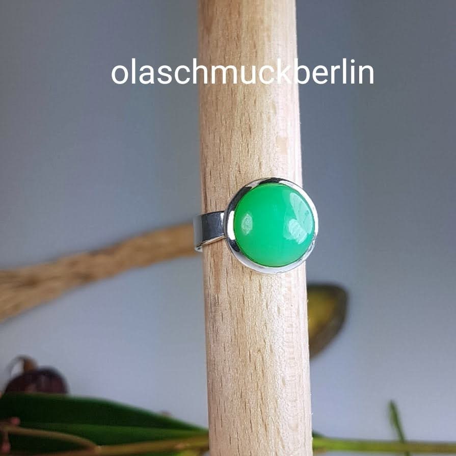 Silberring mit Chrysopras