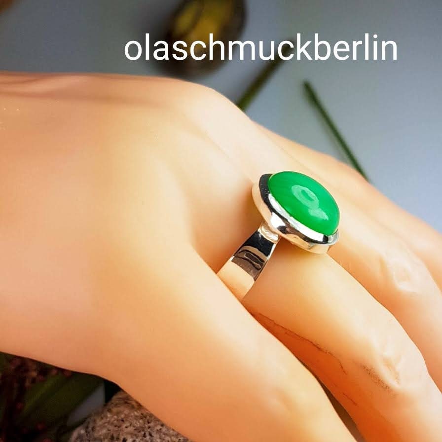 Silberring mit Chrysopras