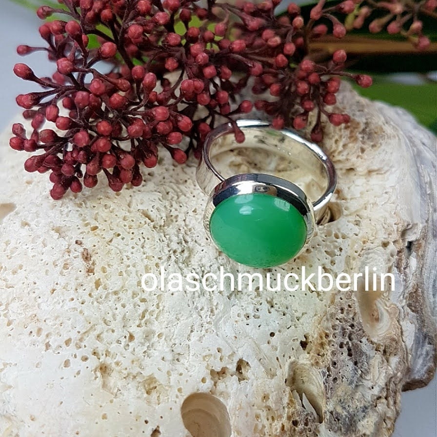 Silberring mit Chrysopras