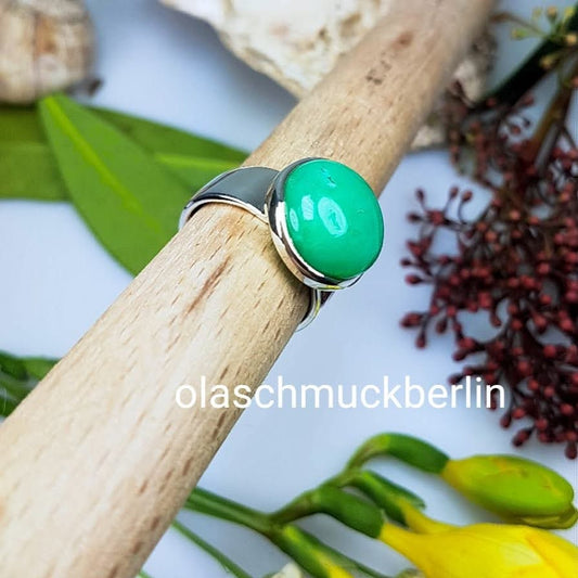 Silberring mit Chrysopras