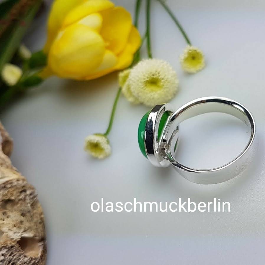 Silberring mit Chrysopras