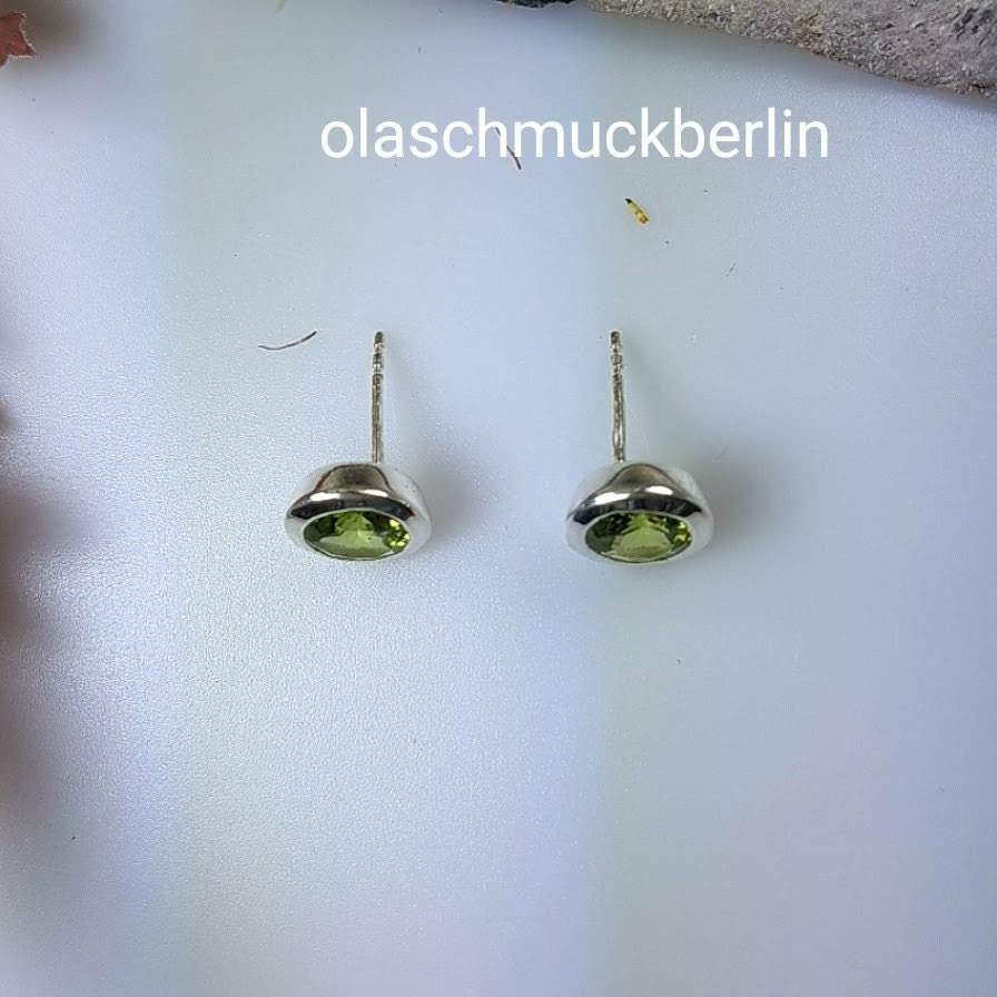 Silberohrstecker mit Peridot