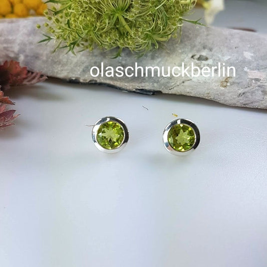 Silberohrstecker mit Peridot