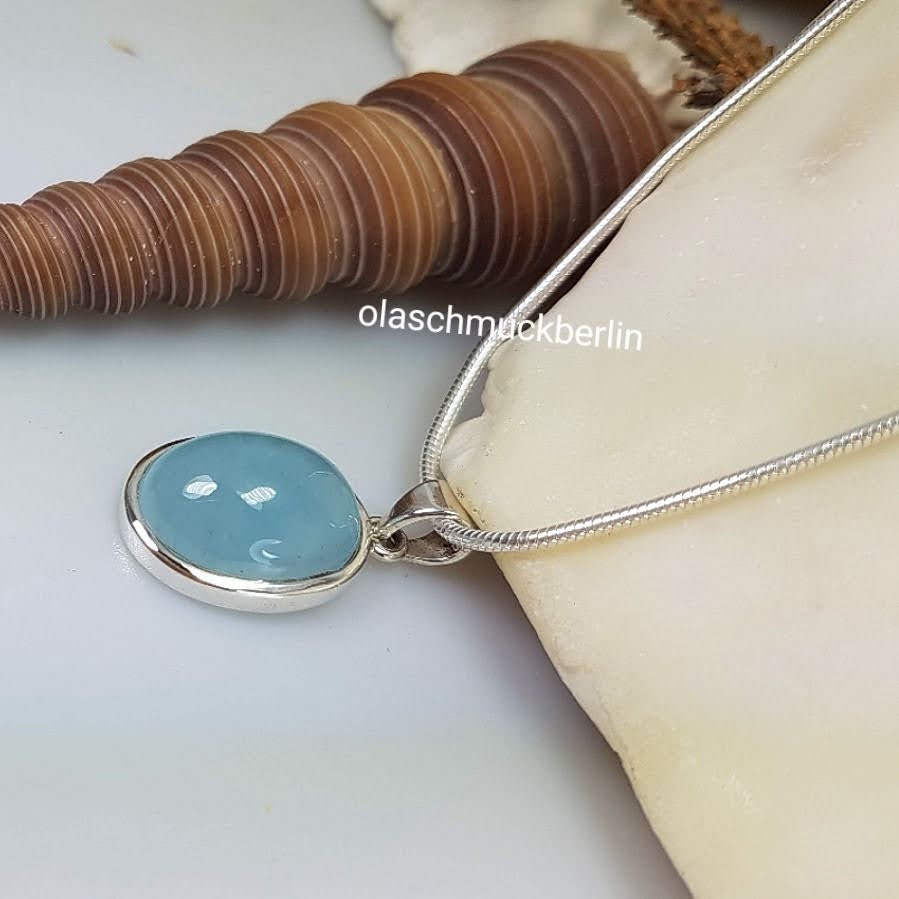 Silberanhänger mit Aquamarin // 1,0