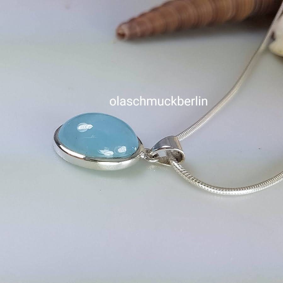 Silberanhänger mit Aquamarin // 1,0