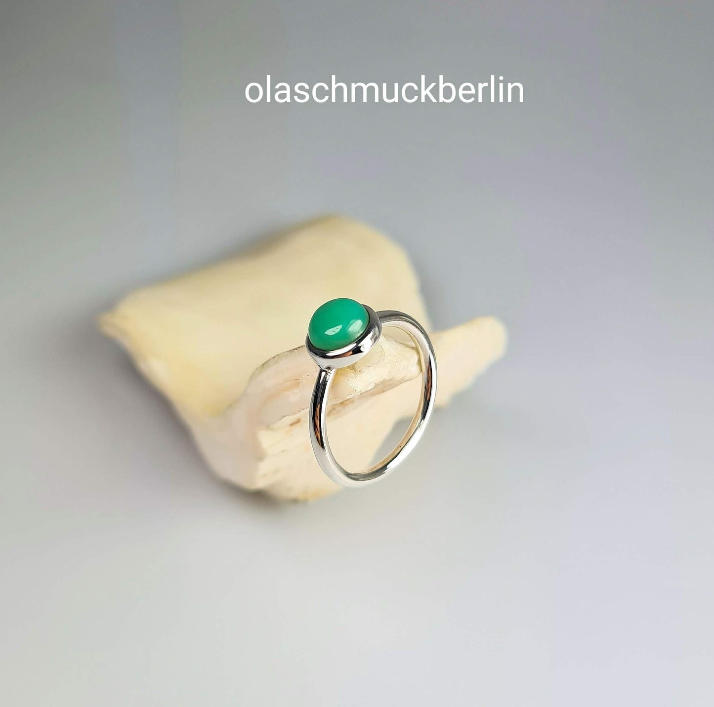 Silberring mit Chrysopras