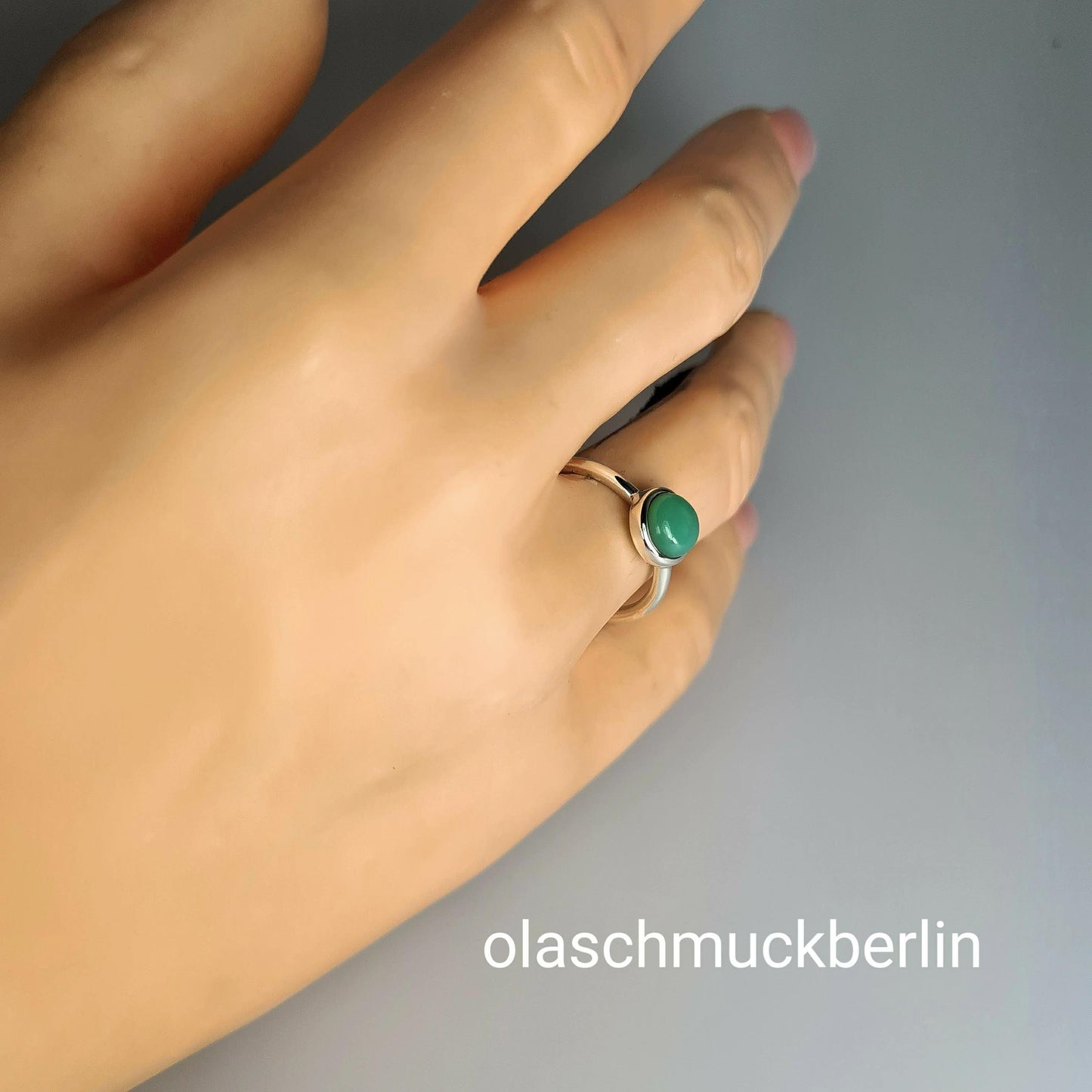 Silberring mit Chrysopras