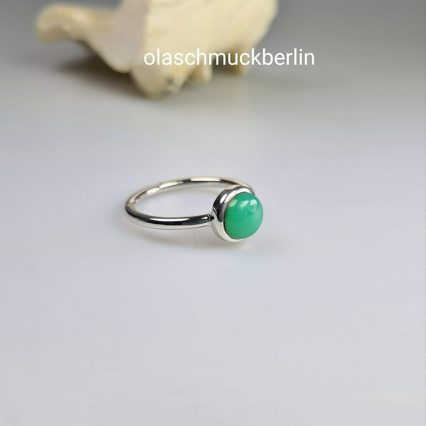Silberring mit Chrysopras